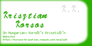 krisztian korsos business card